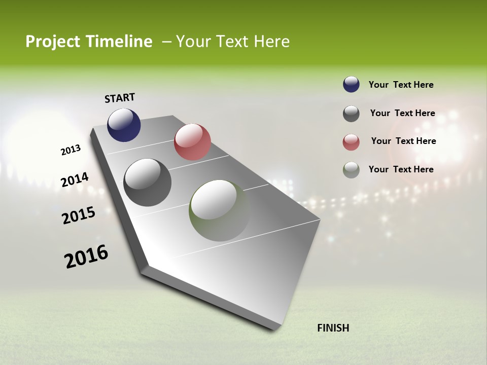 Arena Bright Glitter PowerPoint Template