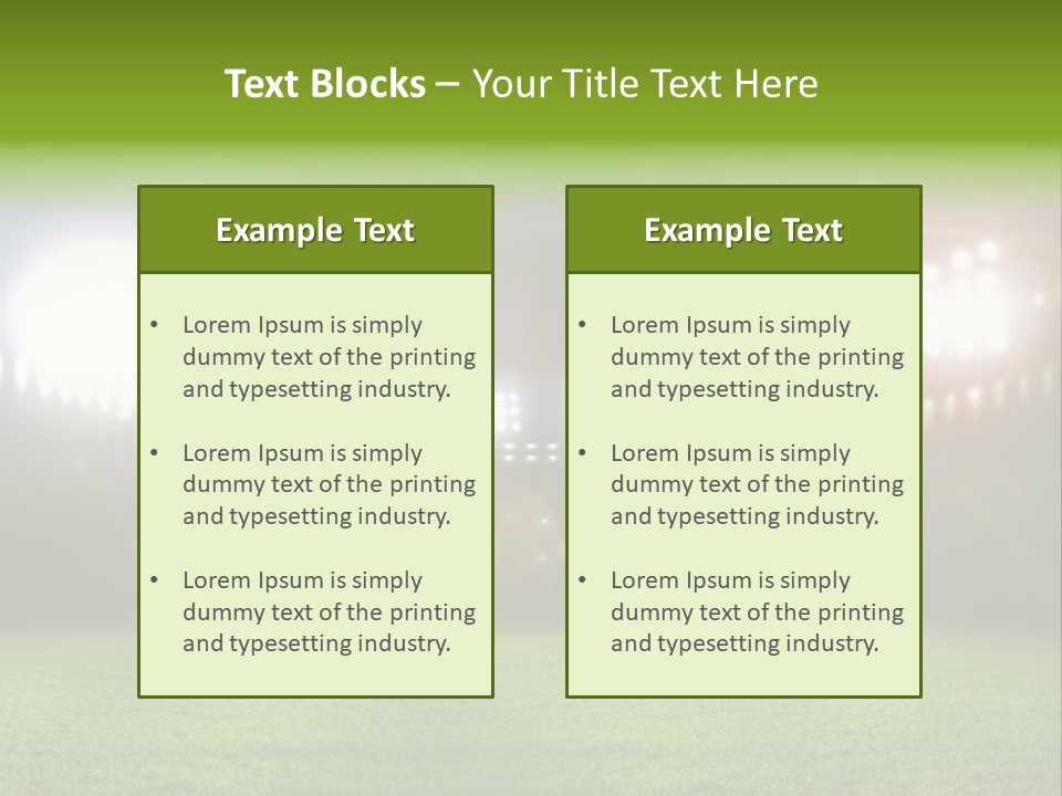 Arena Bright Glitter PowerPoint Template