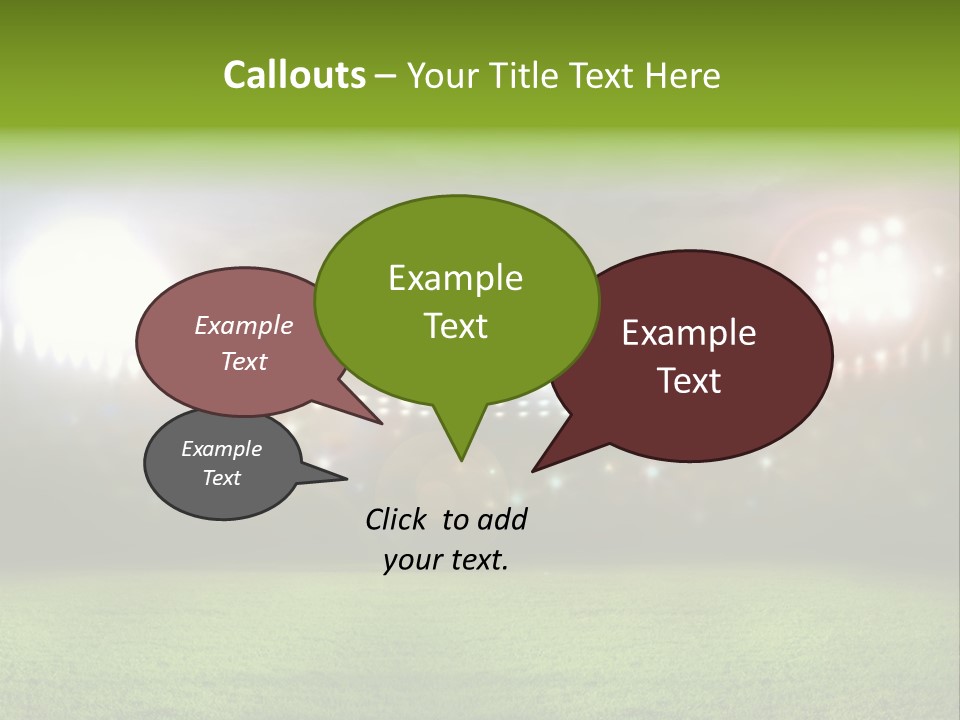 Arena Bright Glitter PowerPoint Template