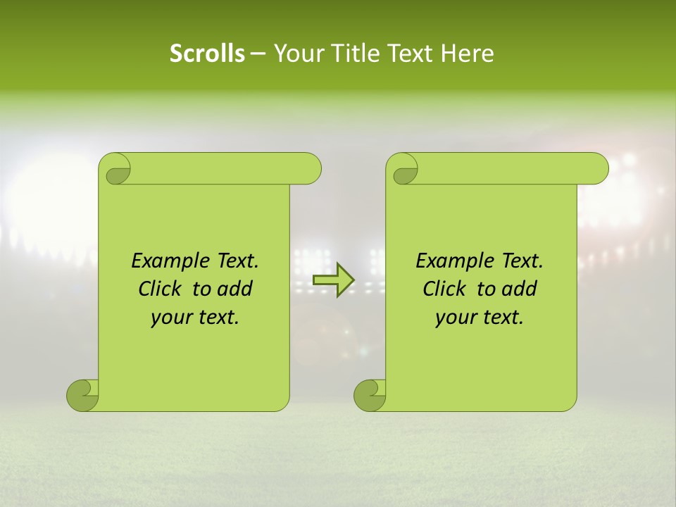 Arena Bright Glitter PowerPoint Template