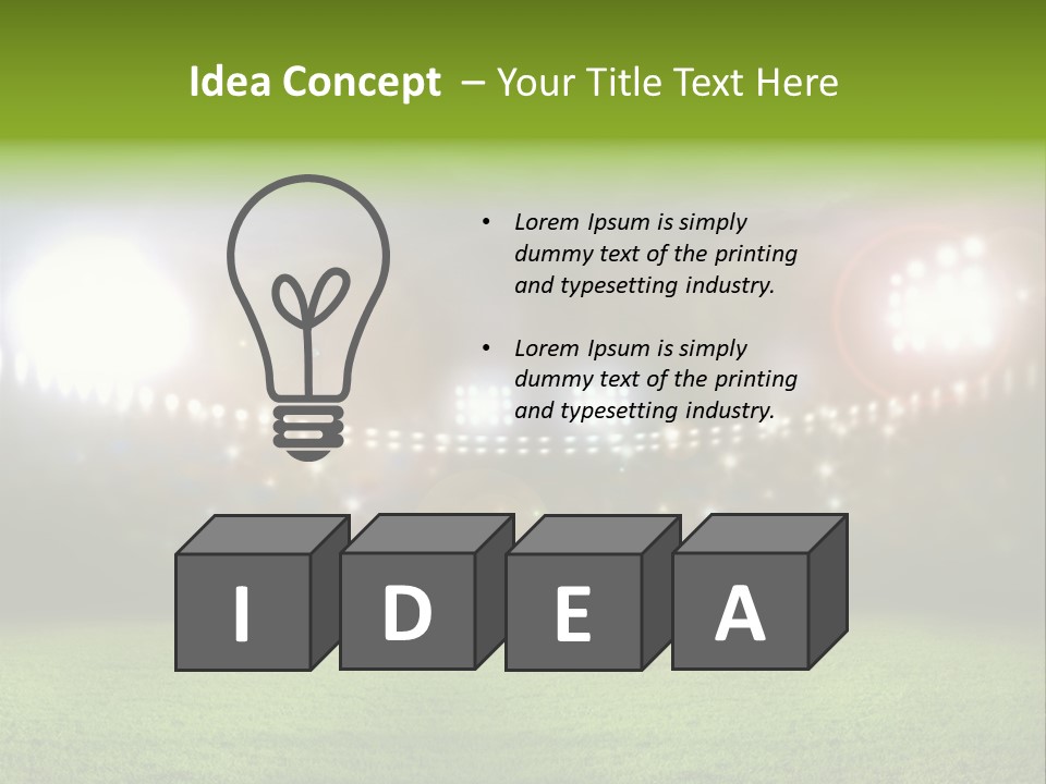 Arena Bright Glitter PowerPoint Template