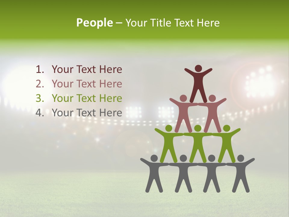 Arena Bright Glitter PowerPoint Template