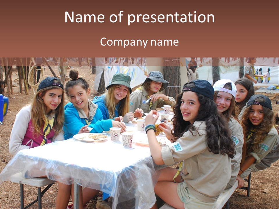 Star Of David Human Culture Scout PowerPoint Template