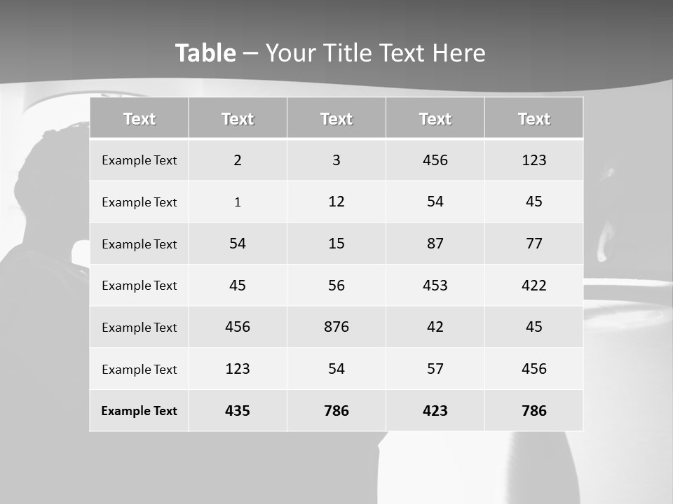 Table Eye Wear Success PowerPoint Template