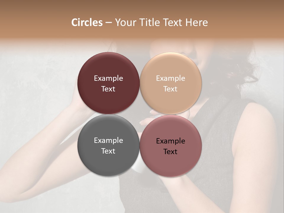 Female Brunette Spray PowerPoint Template