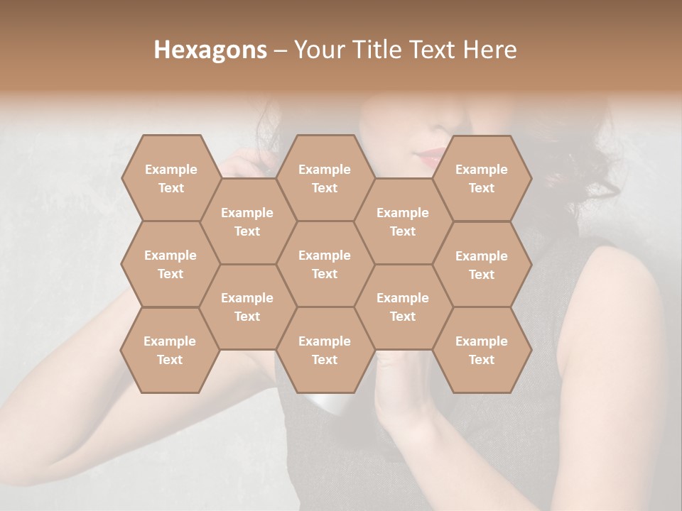 Female Brunette Spray PowerPoint Template