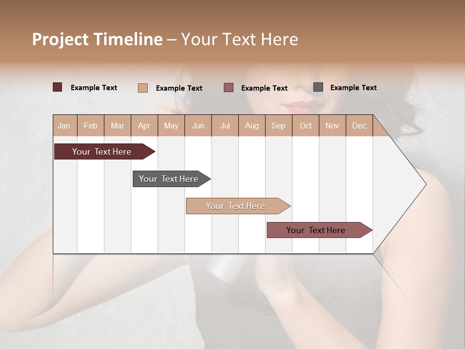 Female Brunette Spray PowerPoint Template