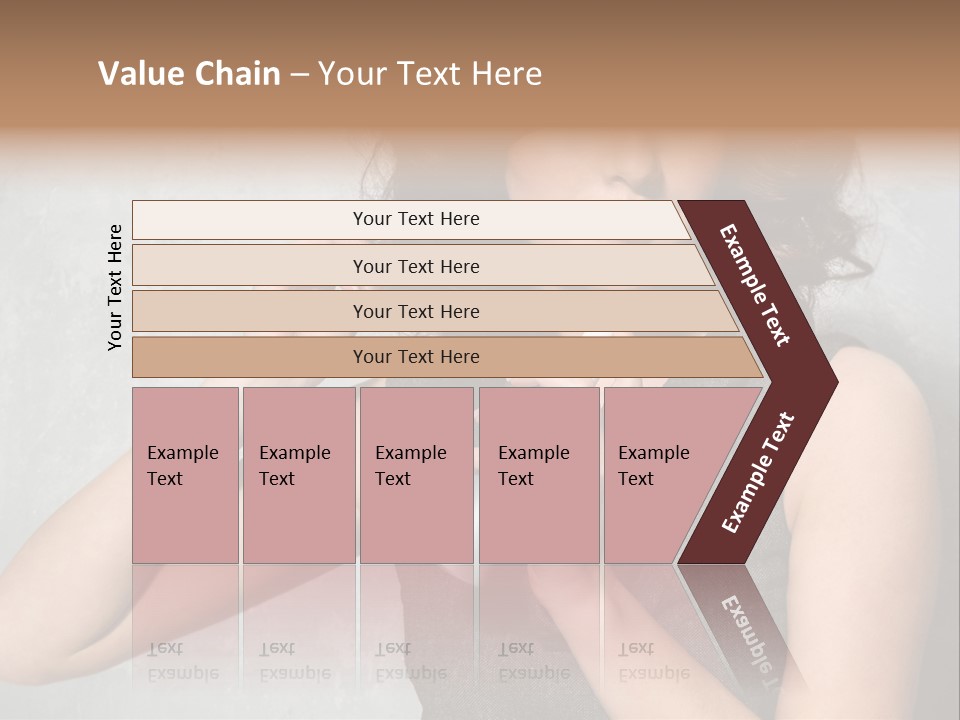 Female Brunette Spray PowerPoint Template