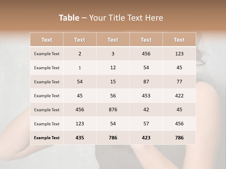 Female Brunette Spray PowerPoint Template