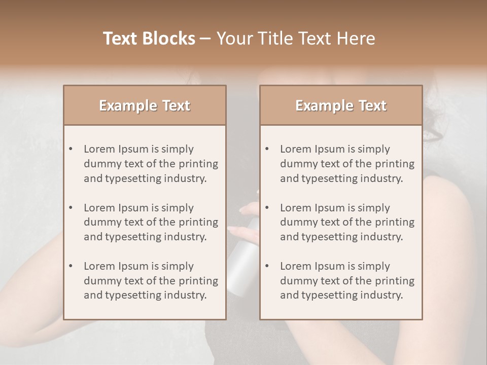 Female Brunette Spray PowerPoint Template