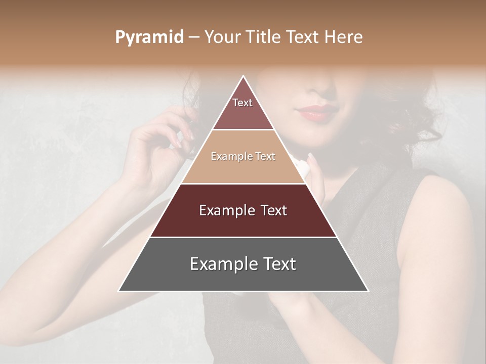 Female Brunette Spray PowerPoint Template