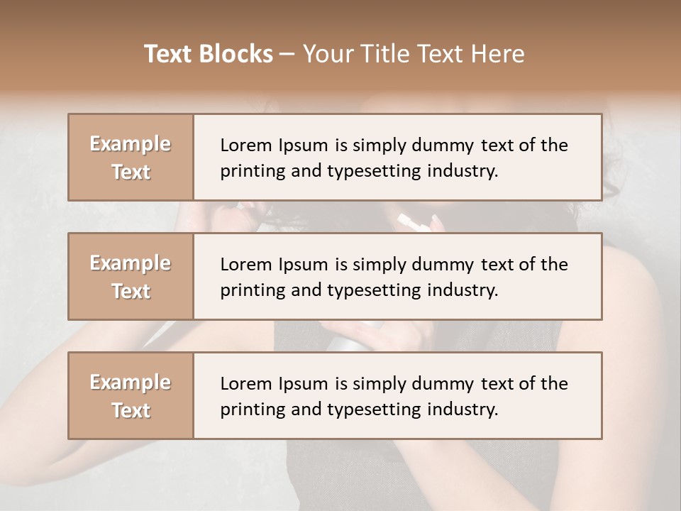 Female Brunette Spray PowerPoint Template