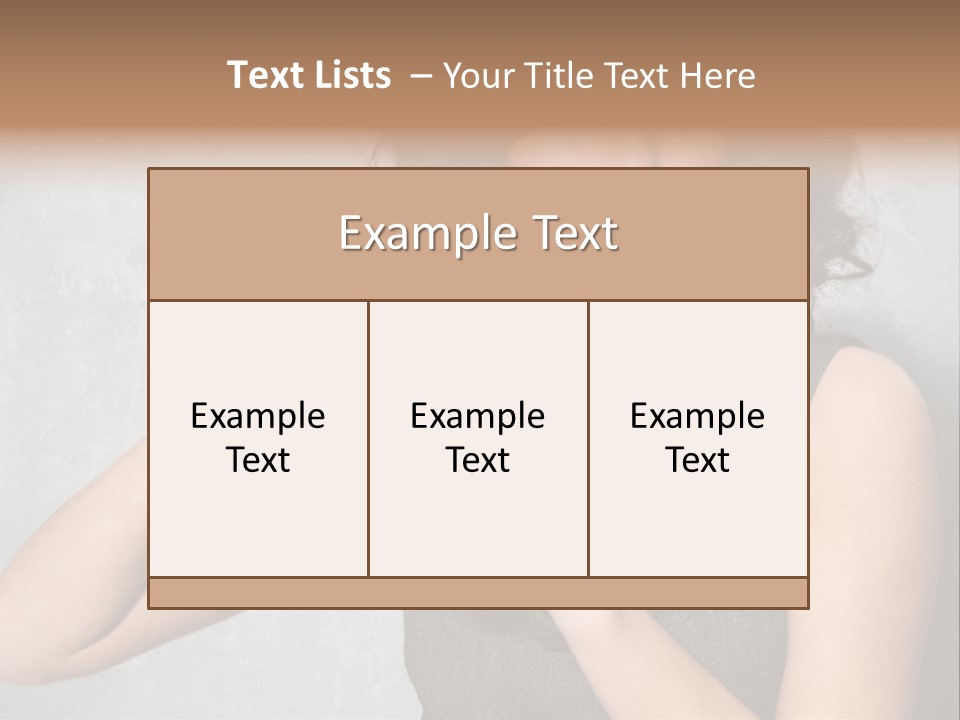 Female Brunette Spray PowerPoint Template