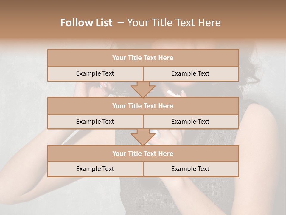 Female Brunette Spray PowerPoint Template