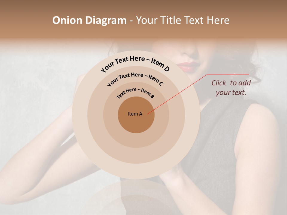 Female Brunette Spray PowerPoint Template