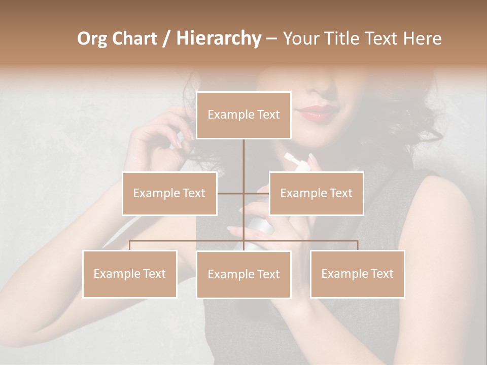 Female Brunette Spray PowerPoint Template