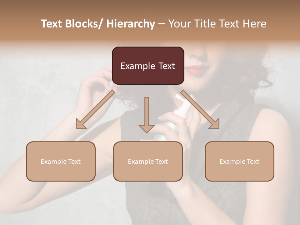 Female Brunette Spray PowerPoint Template