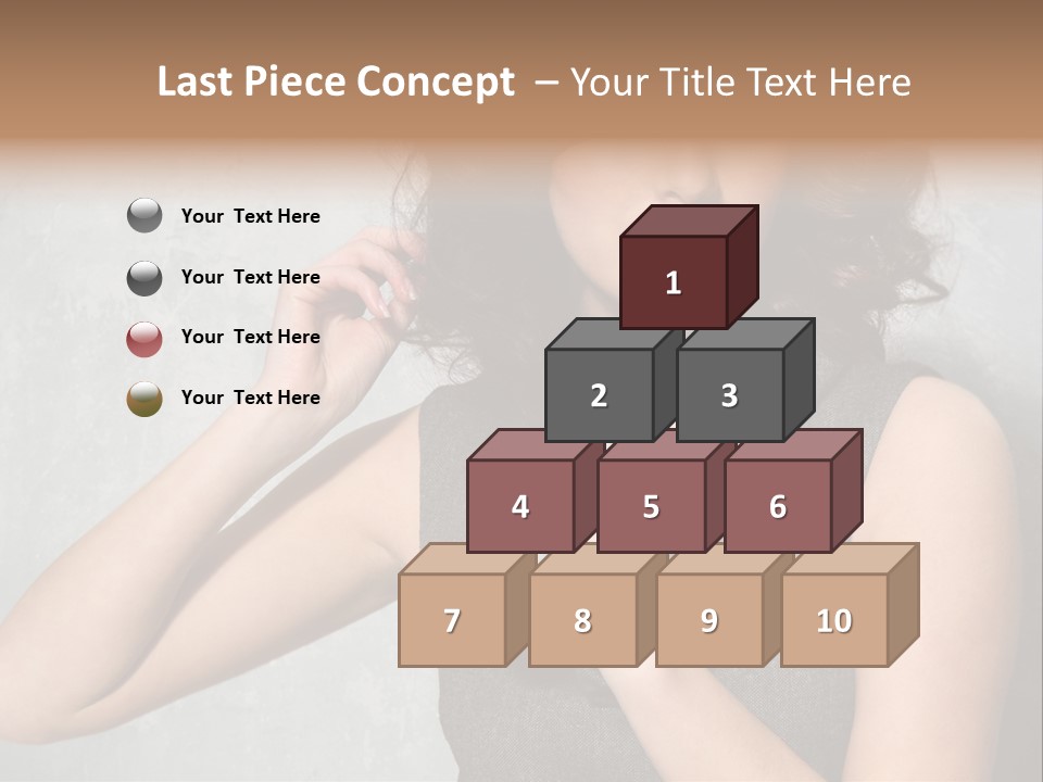 Female Brunette Spray PowerPoint Template