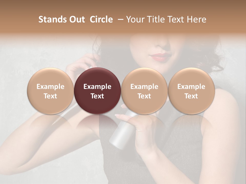 Female Brunette Spray PowerPoint Template