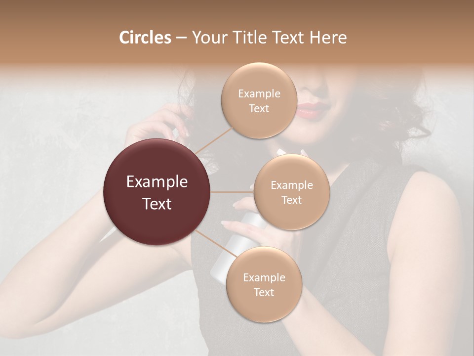 Female Brunette Spray PowerPoint Template