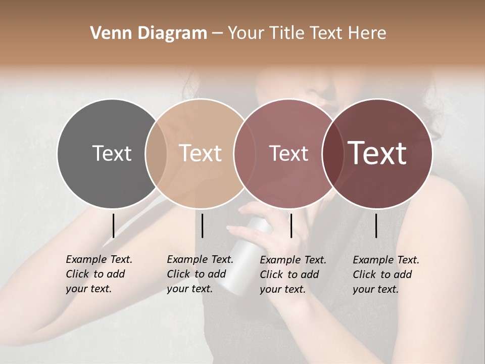Female Brunette Spray PowerPoint Template