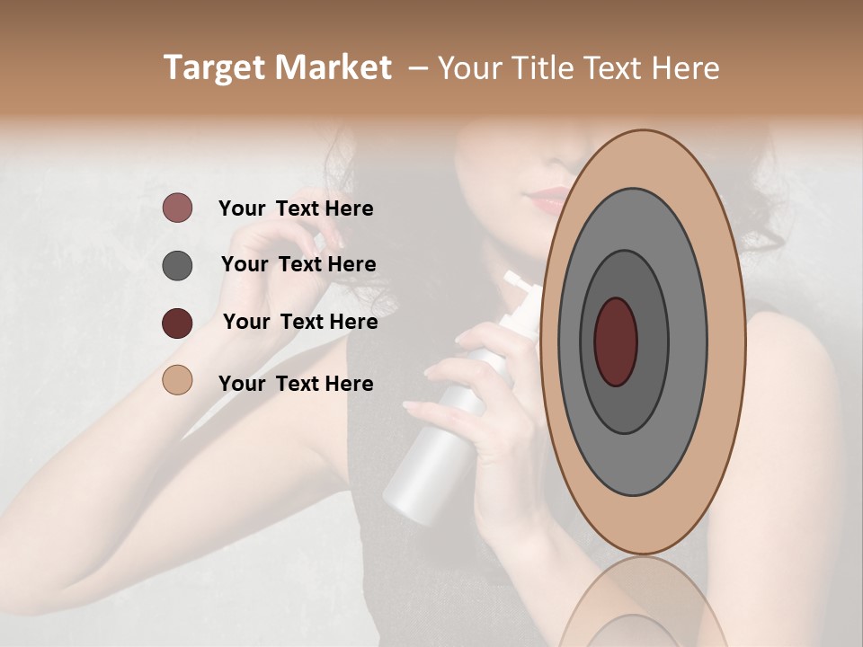 Female Brunette Spray PowerPoint Template