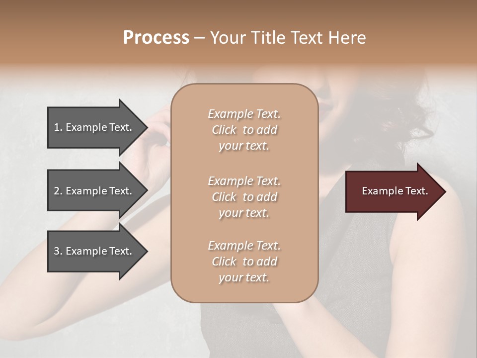 Female Brunette Spray PowerPoint Template