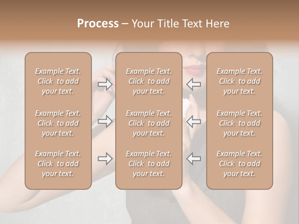 Female Brunette Spray PowerPoint Template