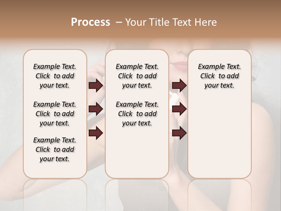 Female Brunette Spray PowerPoint Template
