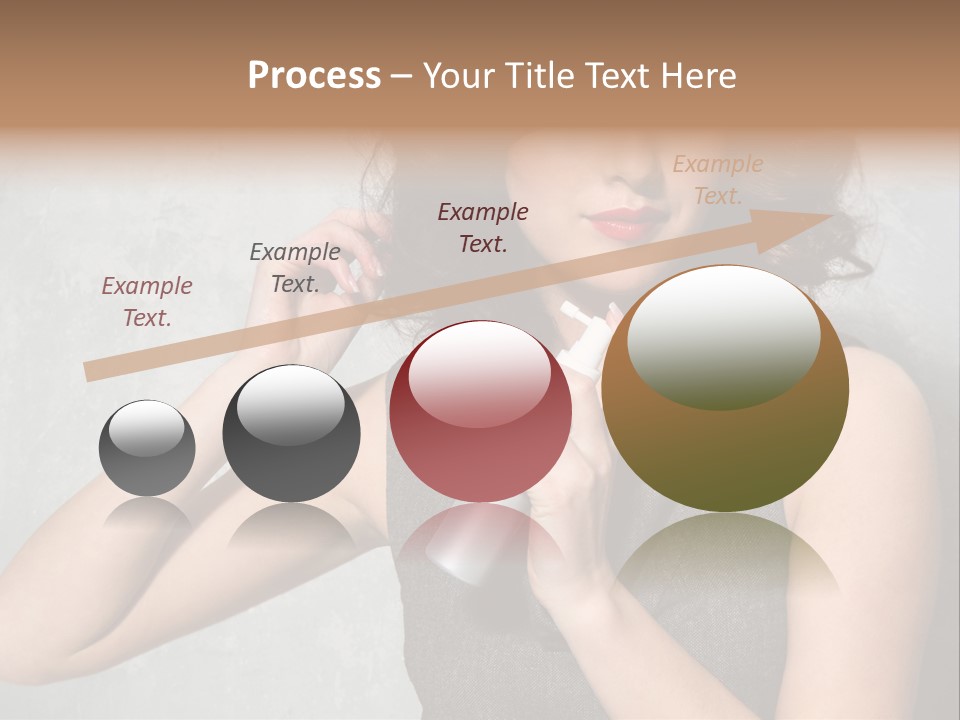 Female Brunette Spray PowerPoint Template