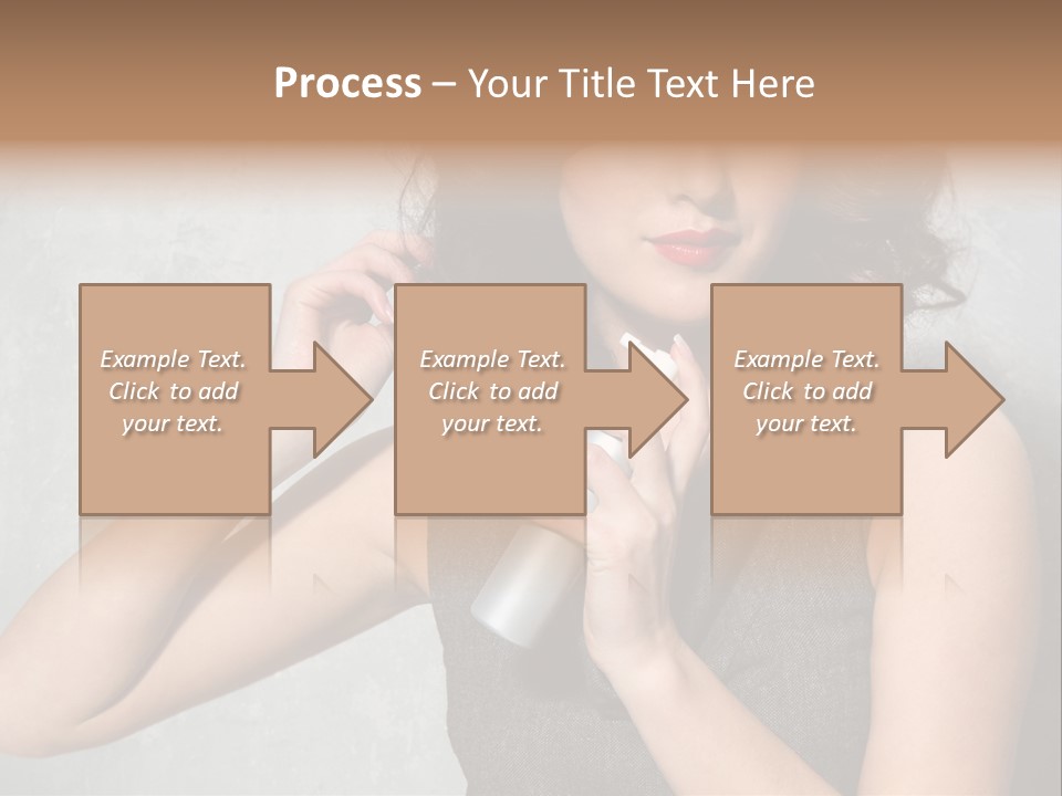 Female Brunette Spray PowerPoint Template