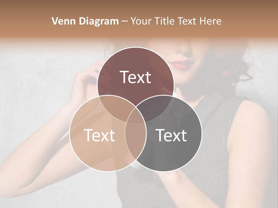 Female Brunette Spray PowerPoint Template