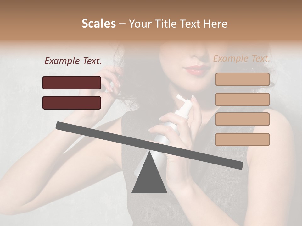Female Brunette Spray PowerPoint Template