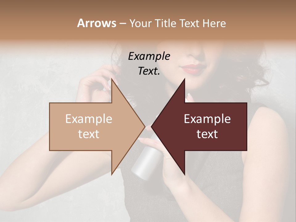 Female Brunette Spray PowerPoint Template