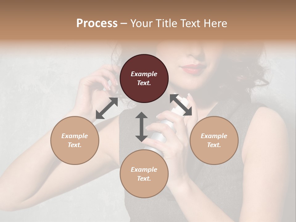 Female Brunette Spray PowerPoint Template