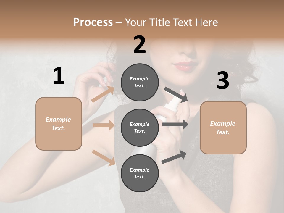 Female Brunette Spray PowerPoint Template