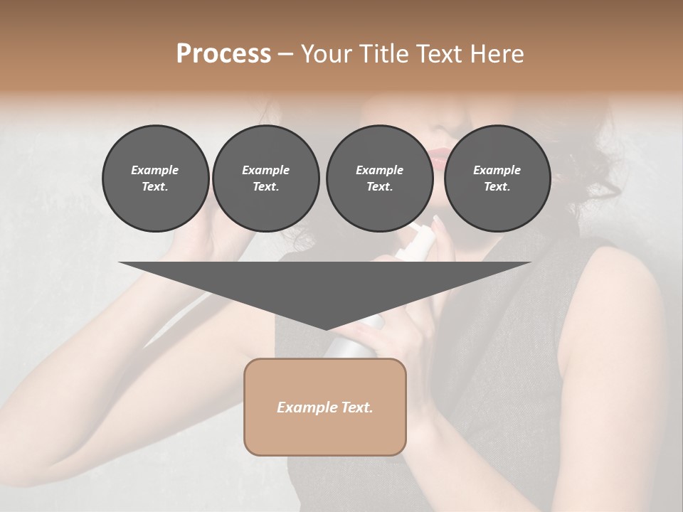 Female Brunette Spray PowerPoint Template