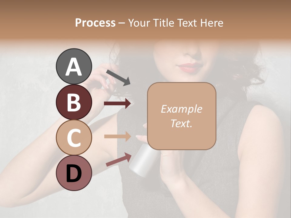 Female Brunette Spray PowerPoint Template