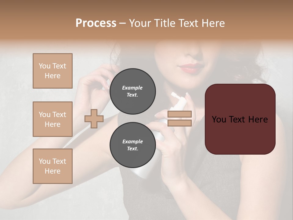 Female Brunette Spray PowerPoint Template
