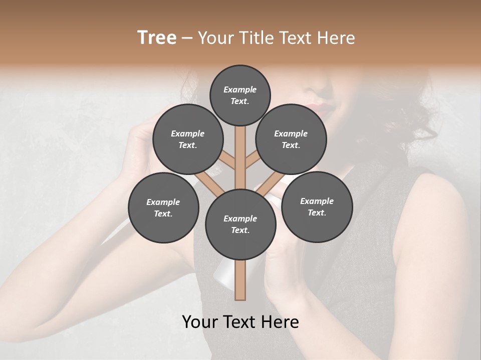 Female Brunette Spray PowerPoint Template