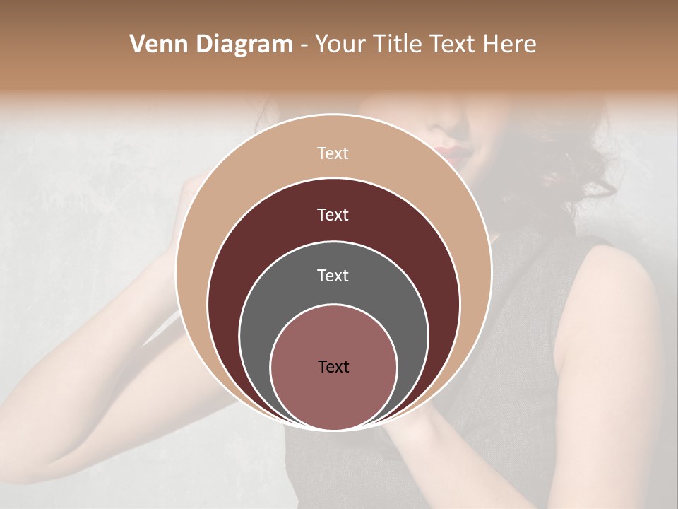 Female Brunette Spray PowerPoint Template