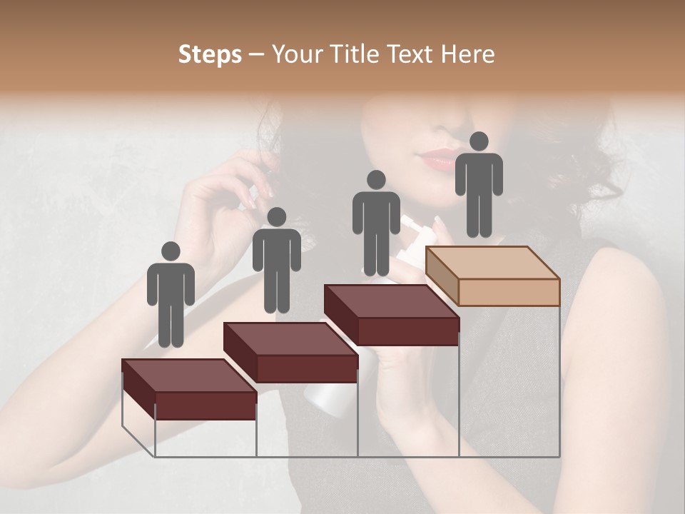 Female Brunette Spray PowerPoint Template