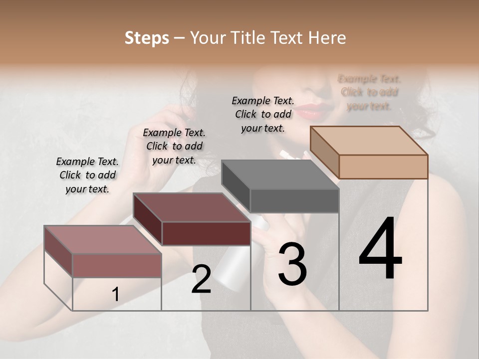 Female Brunette Spray PowerPoint Template