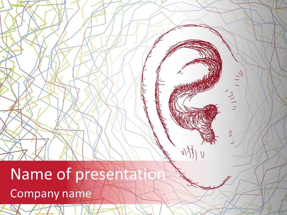 Design Illustration Sketch Ear PowerPoint Template