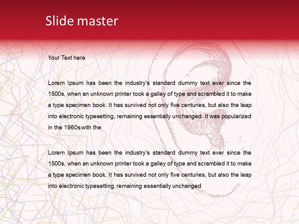 Design Illustration Sketch Ear PowerPoint Template