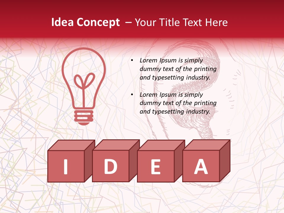 Design Illustration Sketch Ear PowerPoint Template