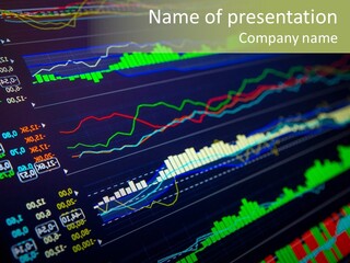 A Computer Screen With A Bunch Of Graphs On It PowerPoint Template