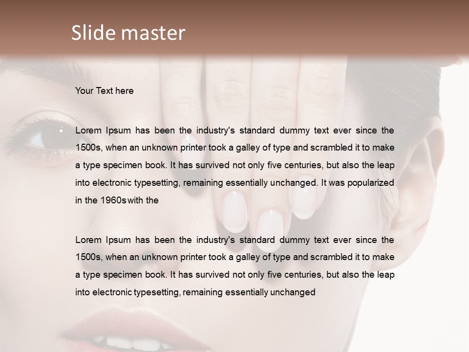 Woman Contact Fashion PowerPoint Template