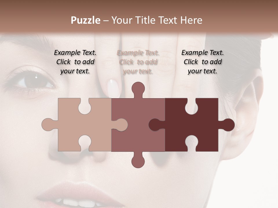 Woman Contact Fashion PowerPoint Template