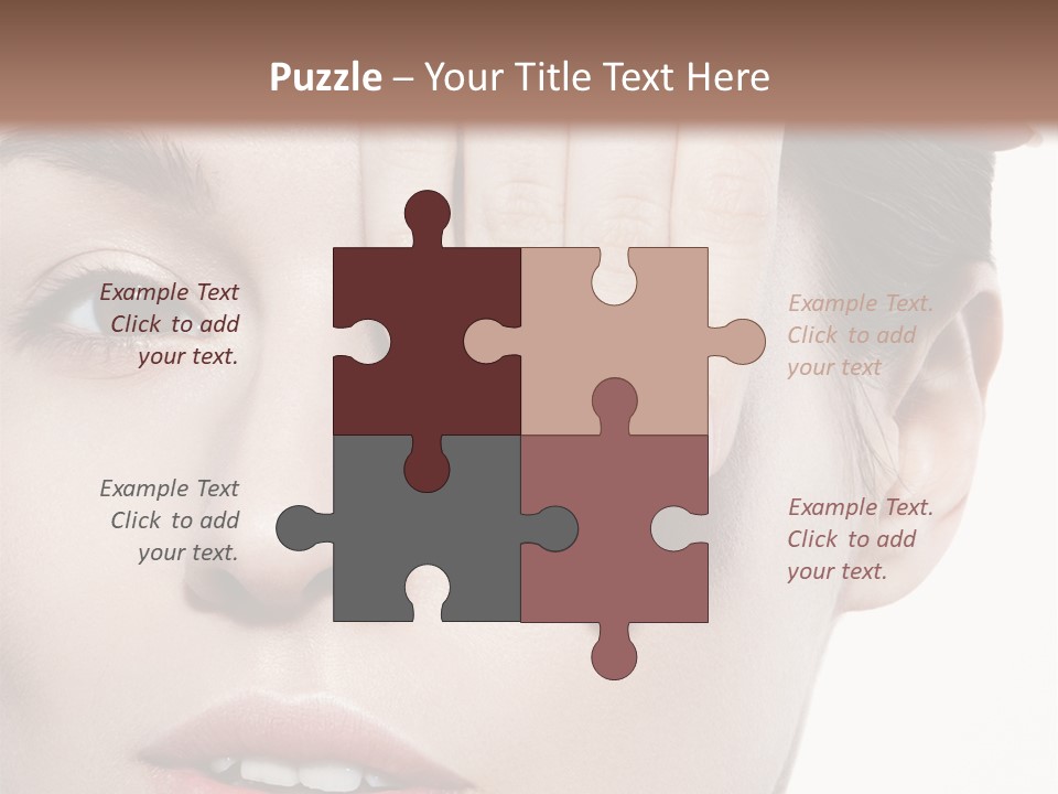 Woman Contact Fashion PowerPoint Template